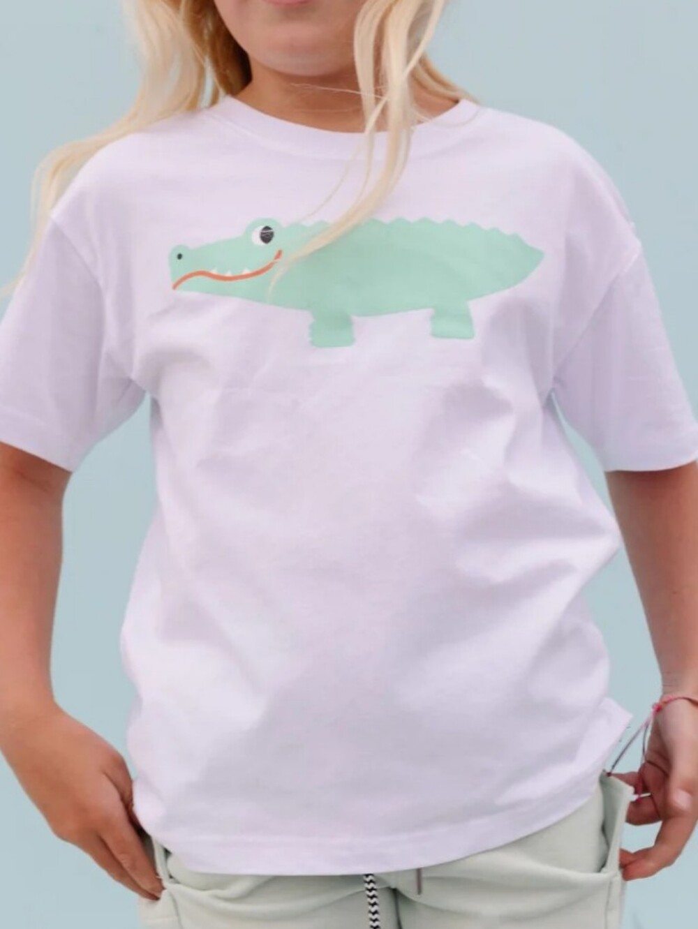 NWT Whistle & Flute Kawaii Crocodile Kids T-Shirt Size 3-4 Years